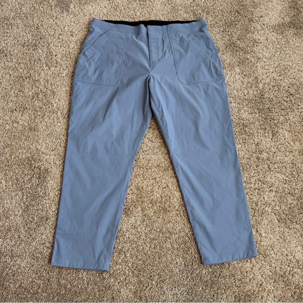 Eddie Bauer Light Blue Horizon Straight Leg Ankle Pants 16 Plus Size Spring